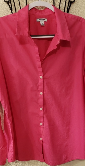 ❤️SOLD!❤️💖Pretty in Pink Old Navy Button Down Blouse💖 - Picture 1 of 7